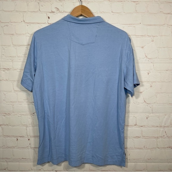 Robert Graham Polo Shirt Mens Large Blue Classic Fit Flip Skull Collar - Picture 8 of 13